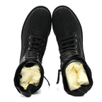Fendi Mesh Canvas Embroidered Womens Lace Up Boots 36 Black