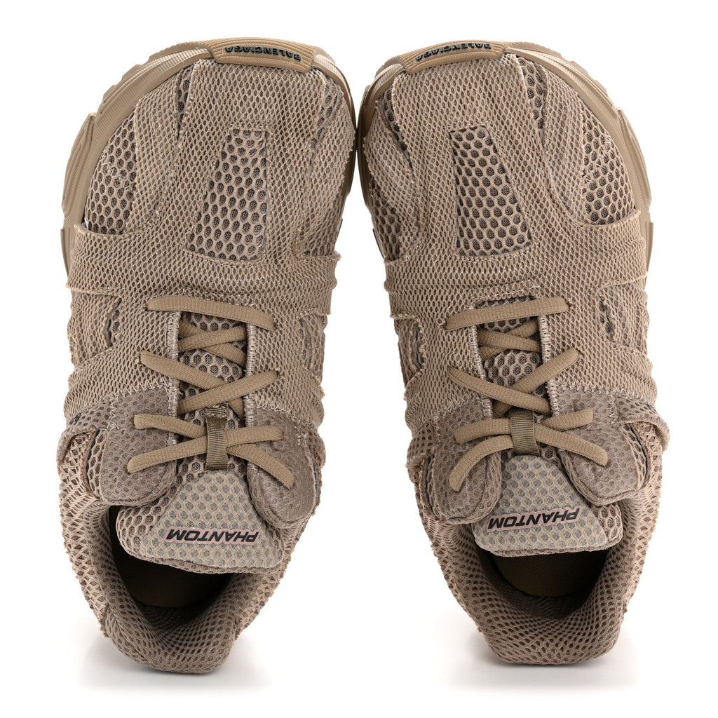 Balenciaga Fabric Mesh Womens Phantom Sneakers 37 Dark Beige