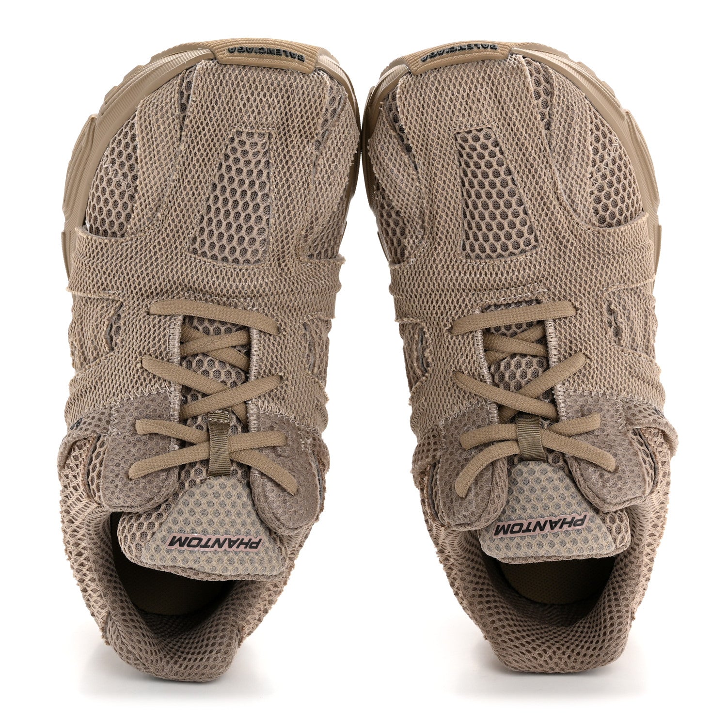 Balenciaga Fabric Mesh Womens Phantom Sneakers 37 Dark Beige