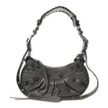 Balenciaga Agneau Arena Le Cagole Shoulder Bag XS Dark Grey