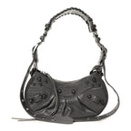 Balenciaga Agneau Arena Le Cagole Shoulder Bag XS Dark Grey