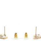 Chanel Crystal CC Earrings Gold Multicolor