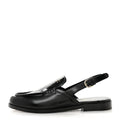 Chanel Shiny Calfskin Slingback Loafers 39.5  Black