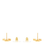 Chanel Crystal CC Shell Earrings Gold