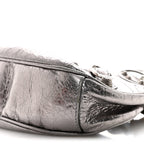 Balenciaga Metallic Agneau Arena Le Cagole Shoulder Bag XS Silver