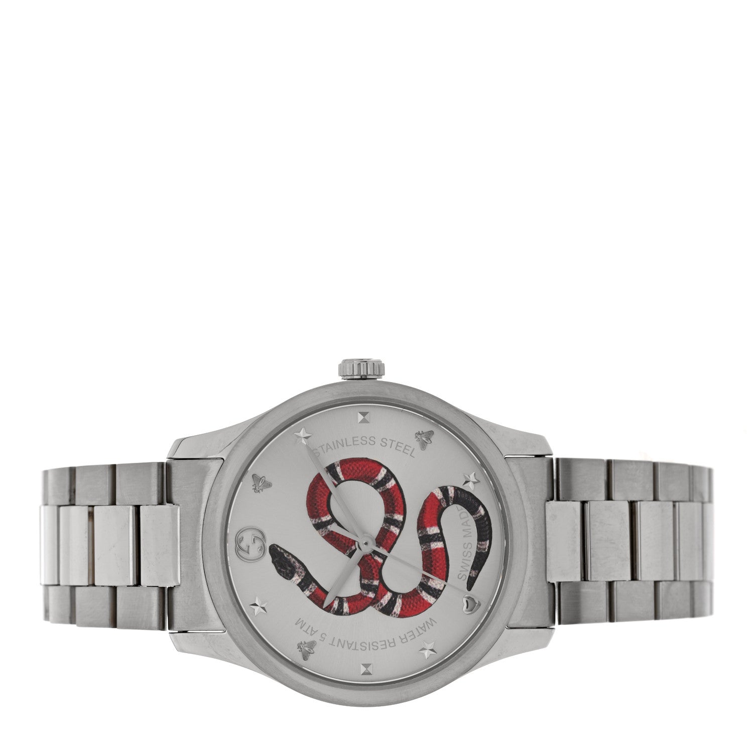 Gucci Stainless Steel 38mm G-Timeless Snake Quartz Watch