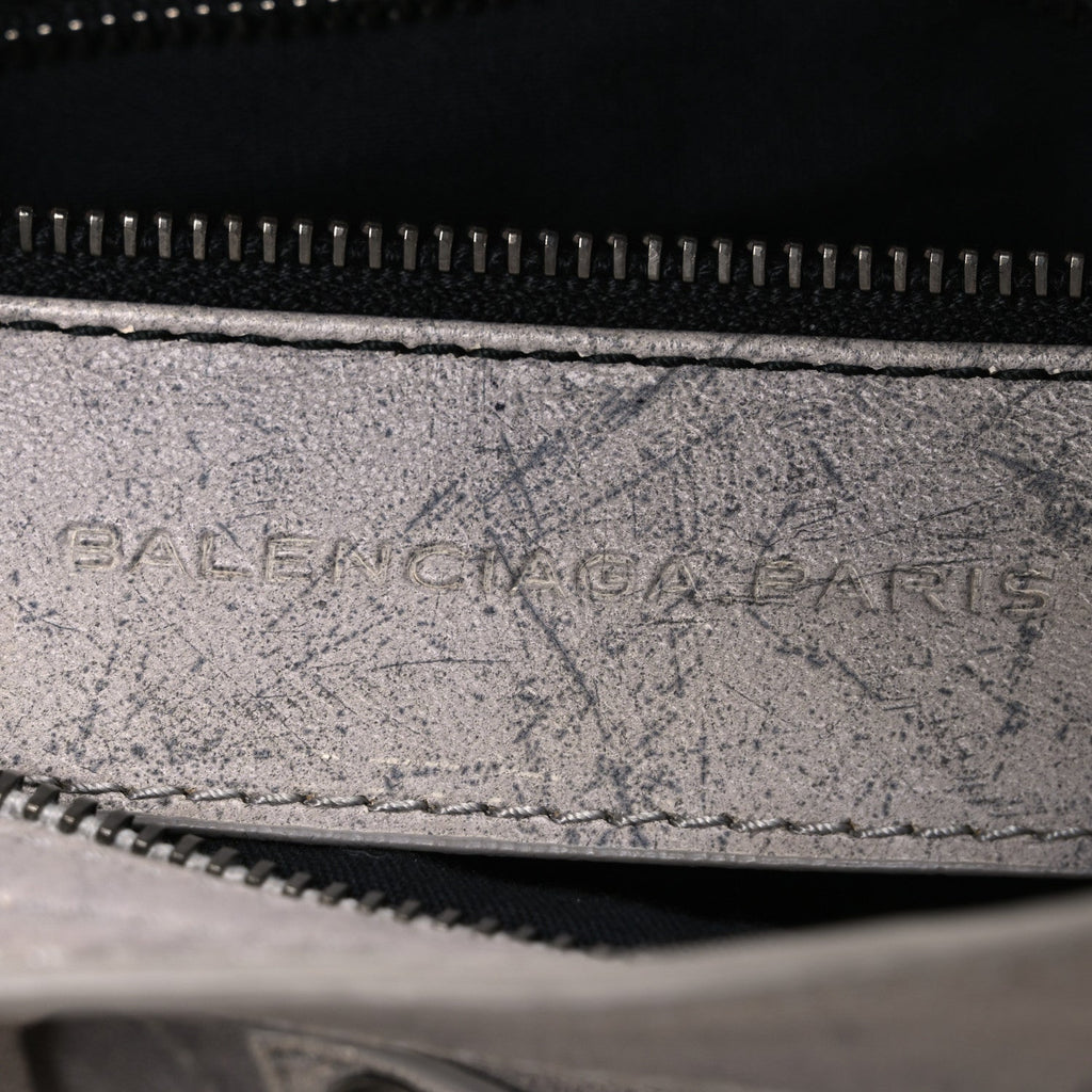Balenciaga Agneau Marble Hardware Mini City Grey