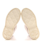 Chanel Caoutchouk CC High Boots 38 Beige White