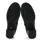 Chanel Stretch Lambskin Cap Toe CC Short Boots 36.5 Black