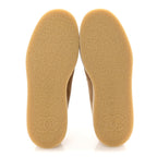Chanel Suede Calfskin Pearl CC Moccasin Loafers 36.5 Dark Beige