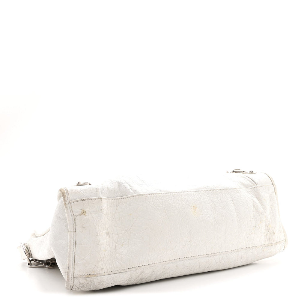 Balenciaga Arena Storico Classic Silver Hardware Medium Le City Optic White