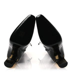 Saint Laurent Glazed Calfskin Auteuil 105mm Zip Boots 38 Black
