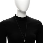 Saint Laurent Metal Heart Necklace Silver