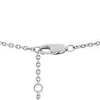 Fendi Metal Logo Charm Necklace Silver