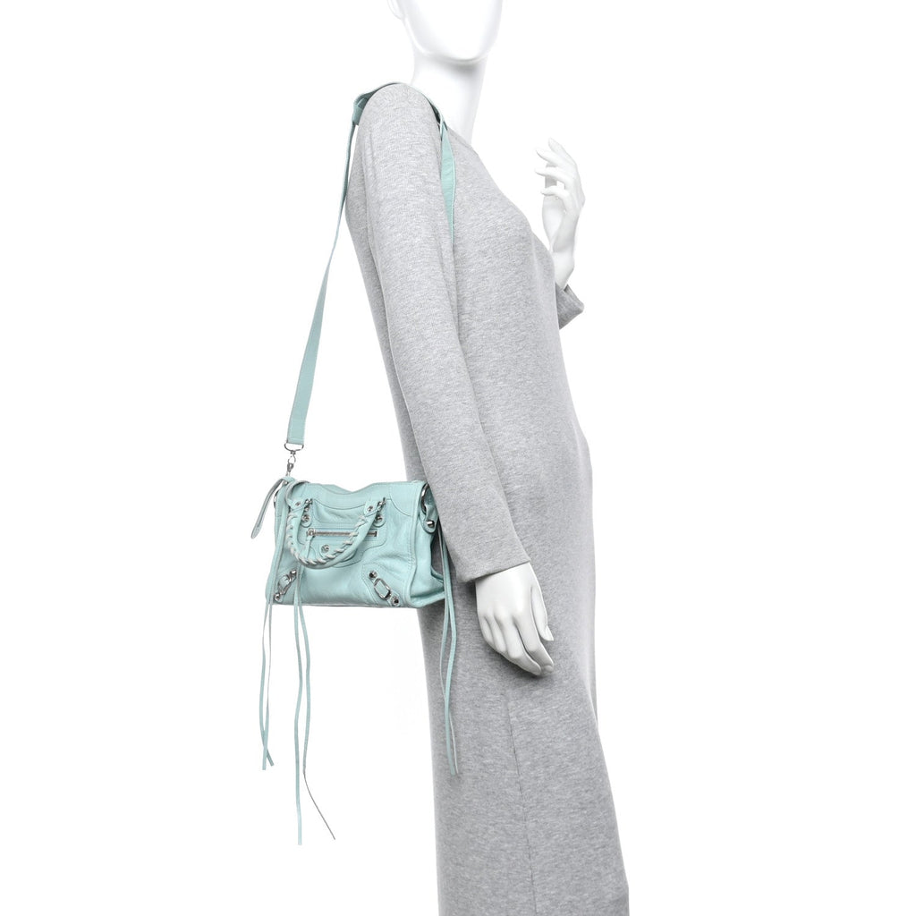 Balenciaga Agneau Classic Silver Hardware Mini City Maldives