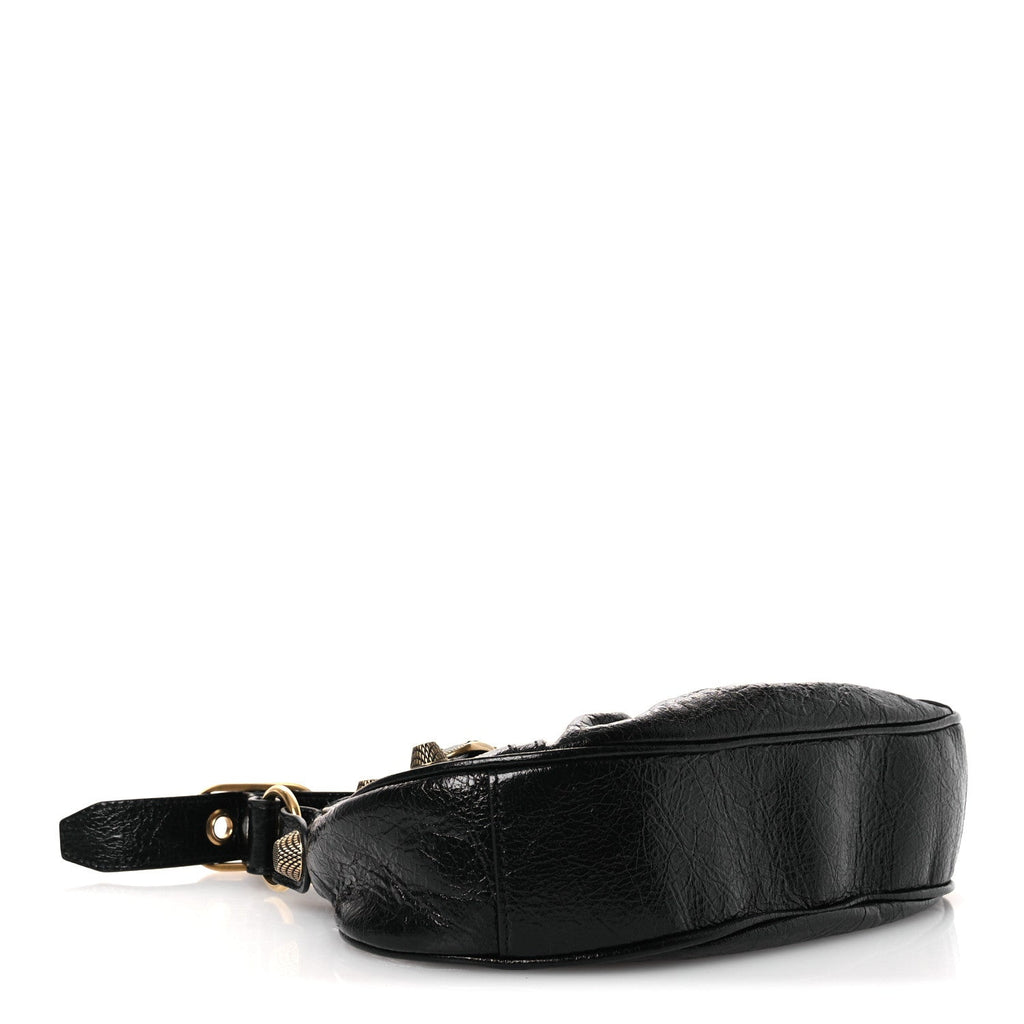 Balenciaga Agneau Arena Le Cagole Shoulder Bag XS Black