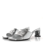 Balenciaga Metallic Sheepskin Duty Free 70mm Sandals 39 Silver