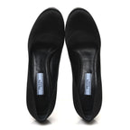 Prada Satin Block Heel Pump 36 Black