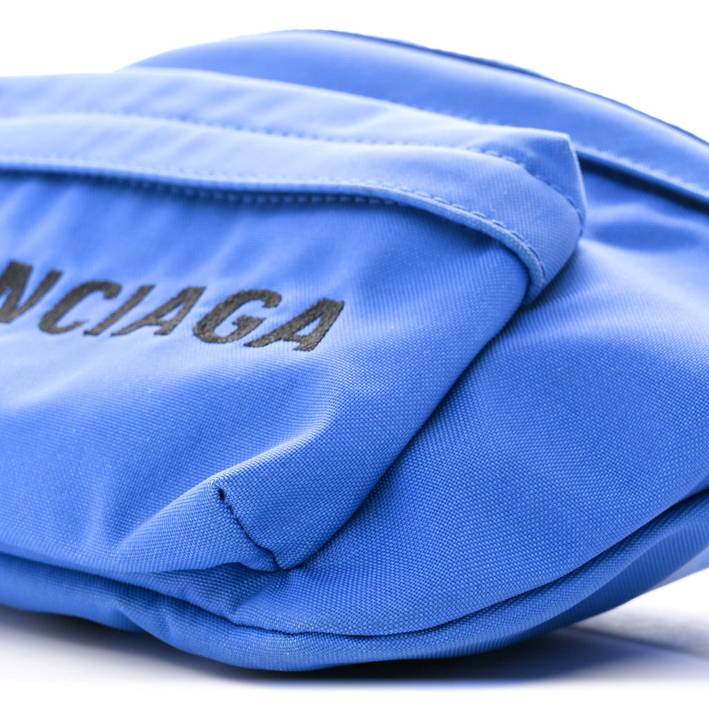 Balenciaga Sport Nylon Logo Embroidered Wheel Beltpack Electric Blue Black