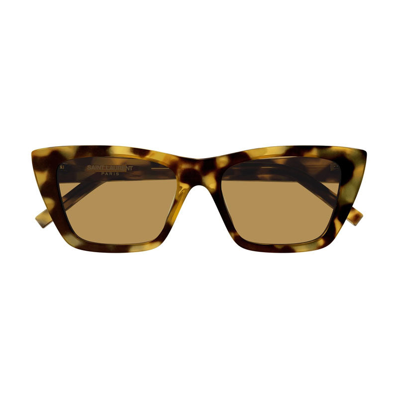 Saint Laurent Sunglasses Cat Eye Full Rim, Blue Havana Frame and Black Lens SL276MICA009