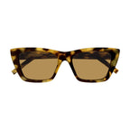 Saint Laurent Sunglasses Cat Eye Full Rim, Blue Havana Frame and Black Lens SL276MICA009