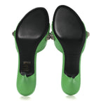 Balenciaga Agneau Arena Cagole 50mm Slide Sandals 36.5 Vivd Green