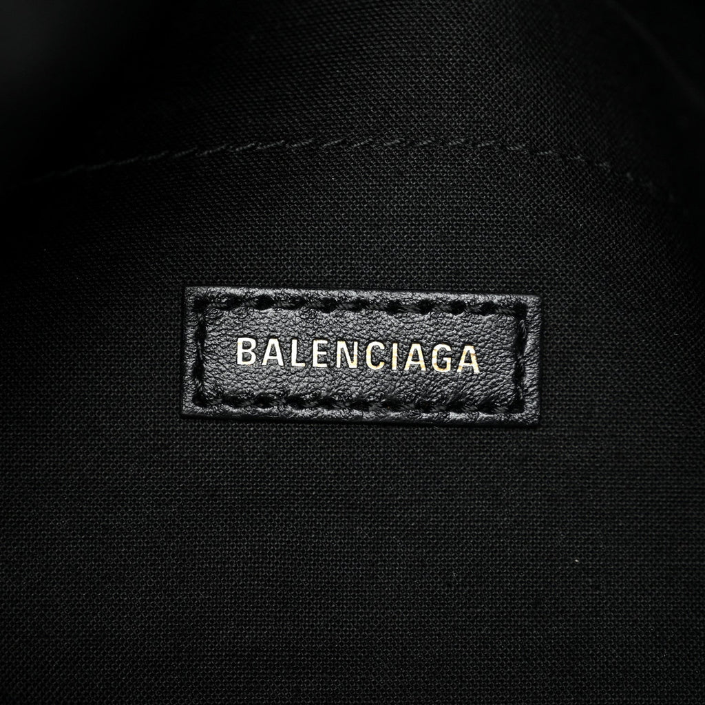 Balenciaga Arena Calfskin Medium Monaco Chain Shoulder Bag Black