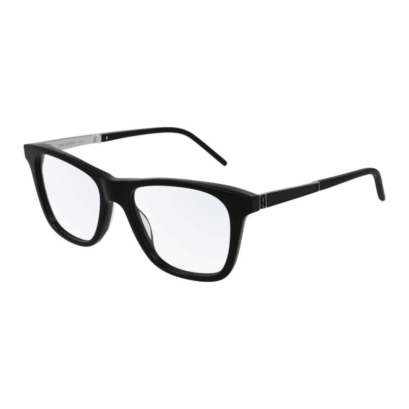 Saint Laurent Eyeglasses Square Full Rim, Black Frame and Clear Demo Lenses Lens SLM83001