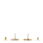 Chanel Resin Crystal CC Button Earrings Gold