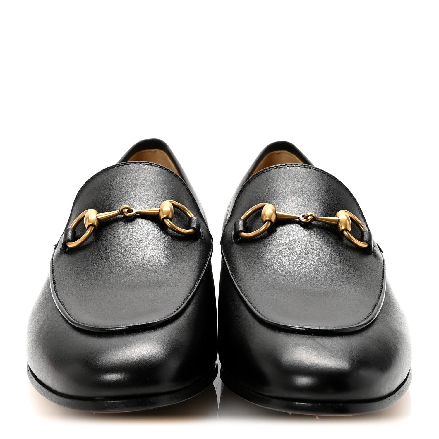 Gucci Calfskin Womens Jordaan Loafers 36.5 Black