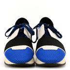 Balenciaga Mesh Neoprene Calfskin Suede Womens Race Runner Sneakers 37 Bleu Saphir White Black