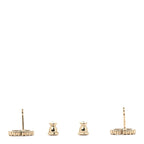 Christian Dior Strass Crystal CD Earrings Gold