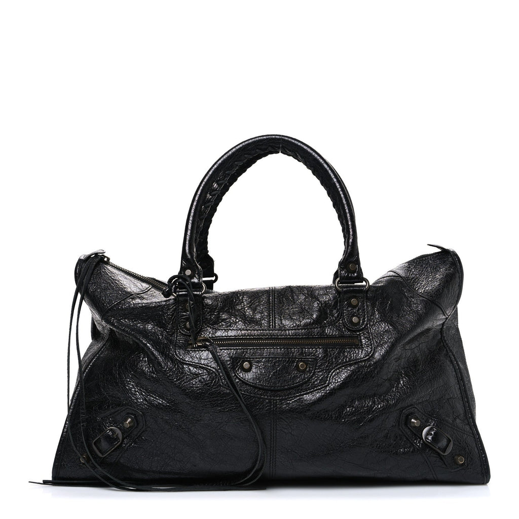 Balenciaga Agneau Classic Hardware Work Black
