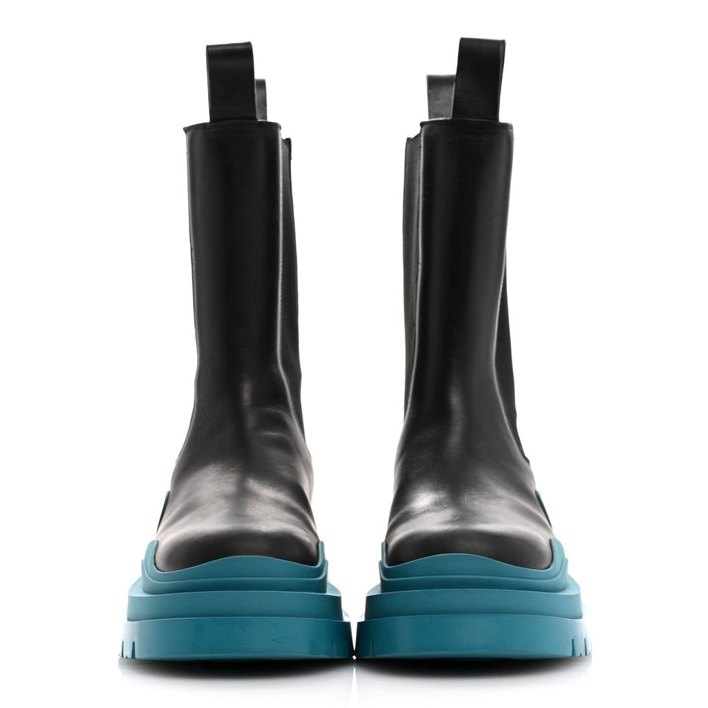 Bottega Veneta Calfskin Mens The Tire Chelsea Boots 37 Black Blaster