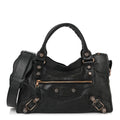 Balenciaga Agneau Giant 21 Rose Gold Hardware City Black
