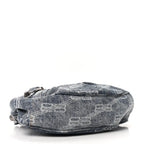 Balenciaga Bleached Denim BB Monogram Le Cagole Shoulder Bag XS Blue