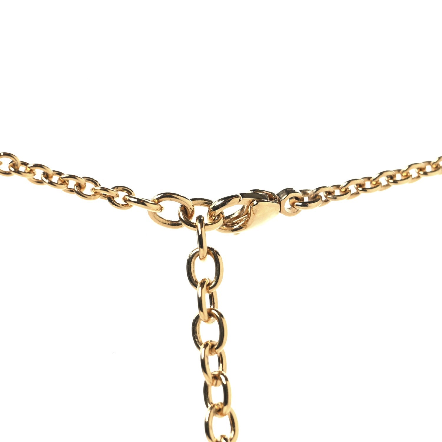Gucci Metal Enamel Blondie Pendant Necklace Gold Black