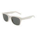 Saint Laurent Sunglasses Square Full Rim, Ivory Frame and Grey Lens SL51037