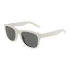 Saint Laurent Sunglasses Square Full Rim, Ivory Frame and Grey Lens SL51037