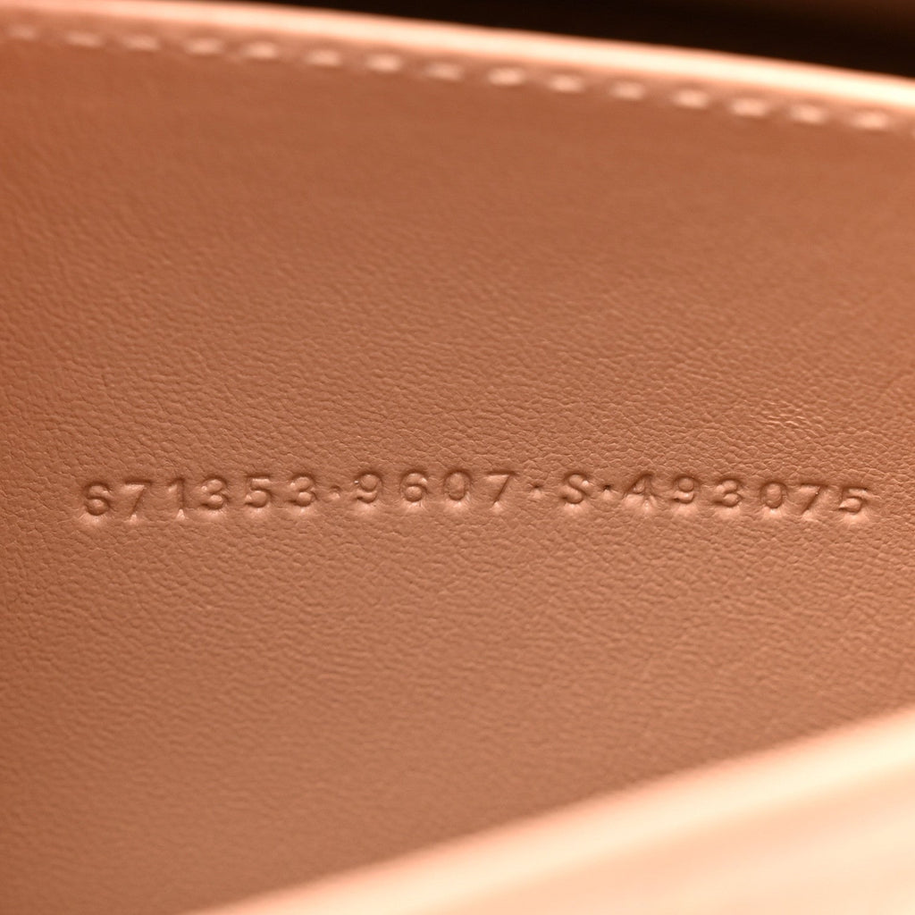 Balenciaga Extra Supple Calfskin Crocodile Embossed Small Downtown Shoulder Bag Nude Beige