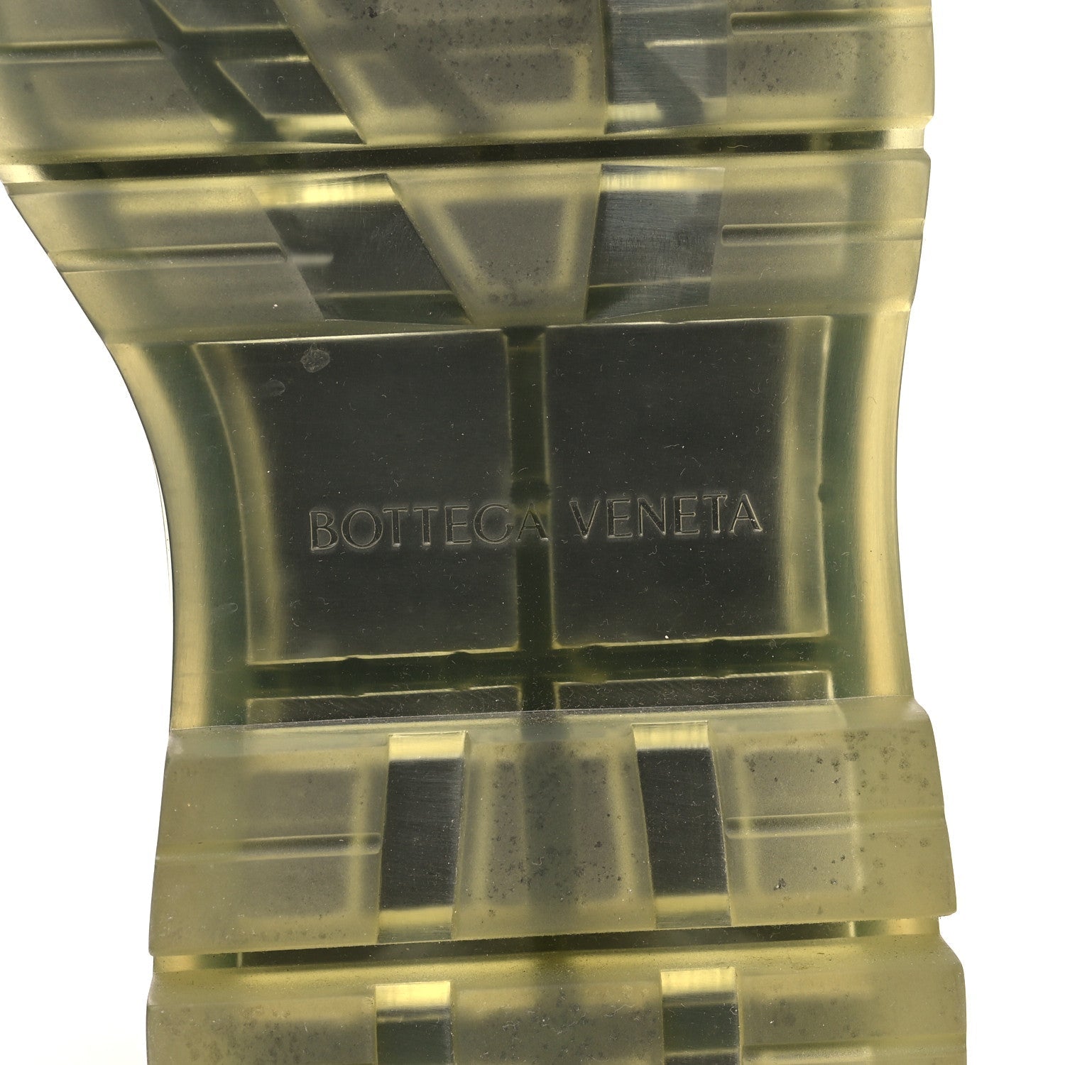 Bottega Veneta Calfskin The Tire Chelsea Boots 40.5 Vaseline Black Transparent