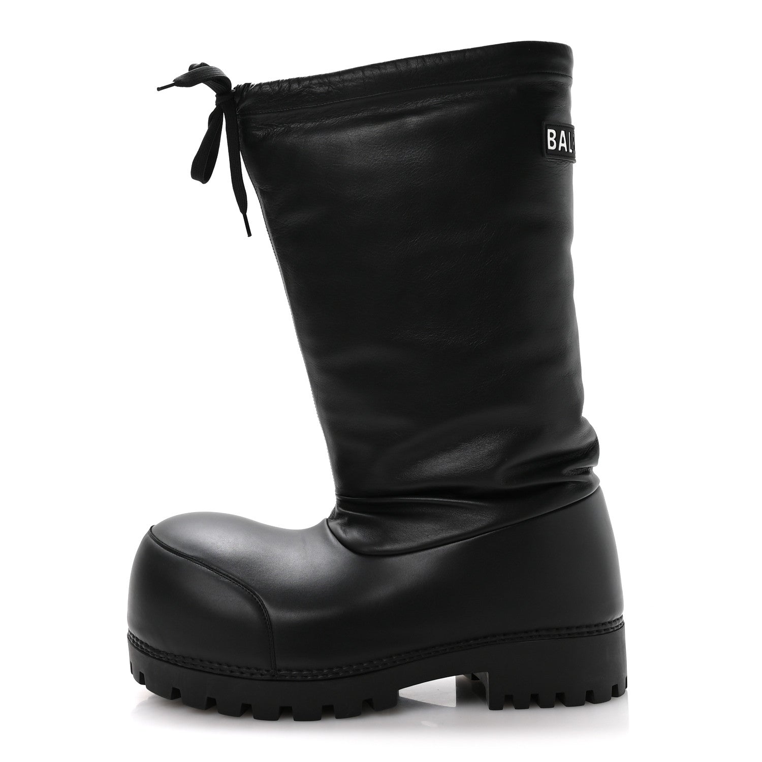 Balenciaga Shiny Super Soft Calfskin Mens Alaska High Boots 43-44 Black