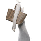 Balenciaga Coated Canvas BB Monogram Large Signature East West Shopper Bag Beige Brown