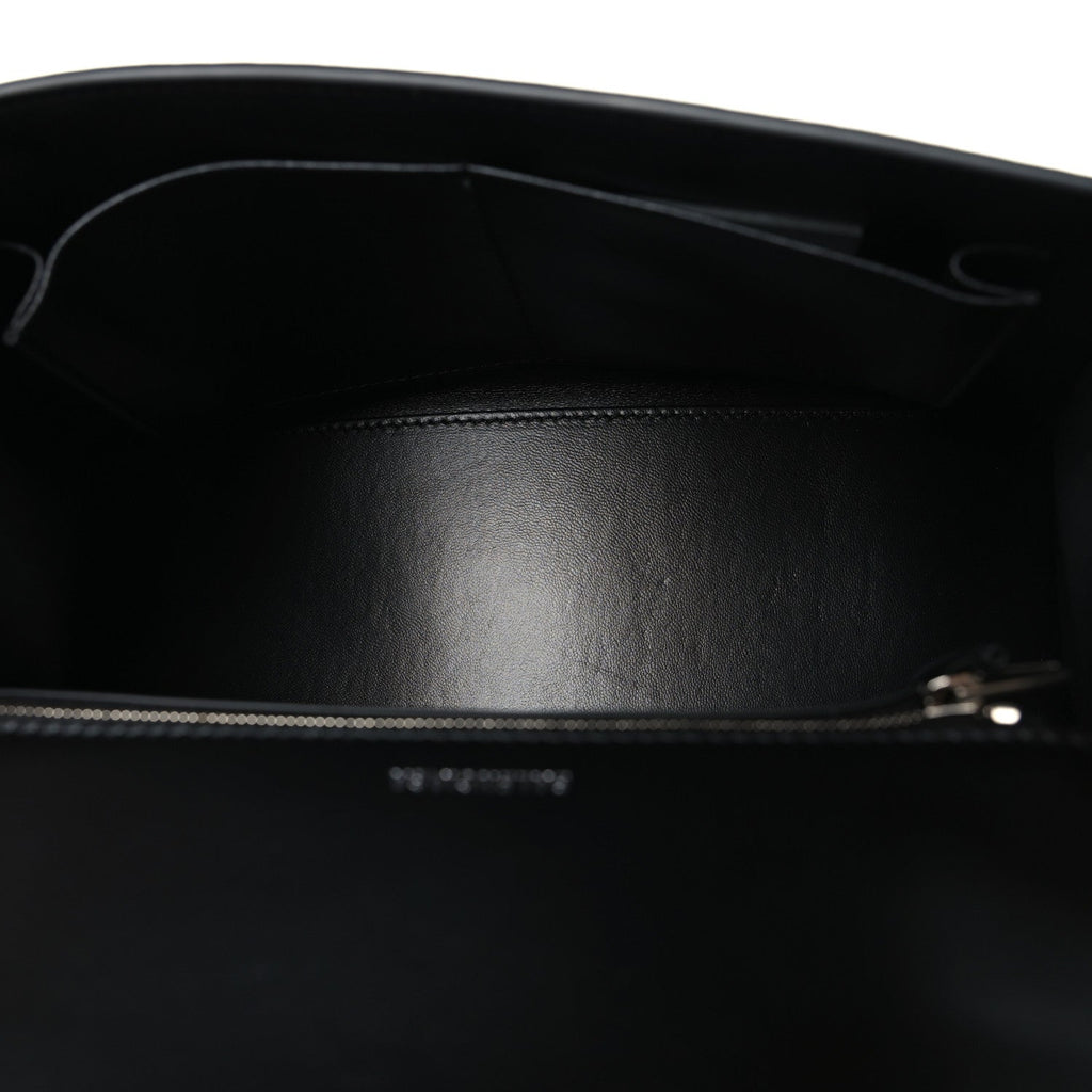 Balenciaga Arena Lambskin Medium Hourglass X Le Cagole Top Handle Bag Black