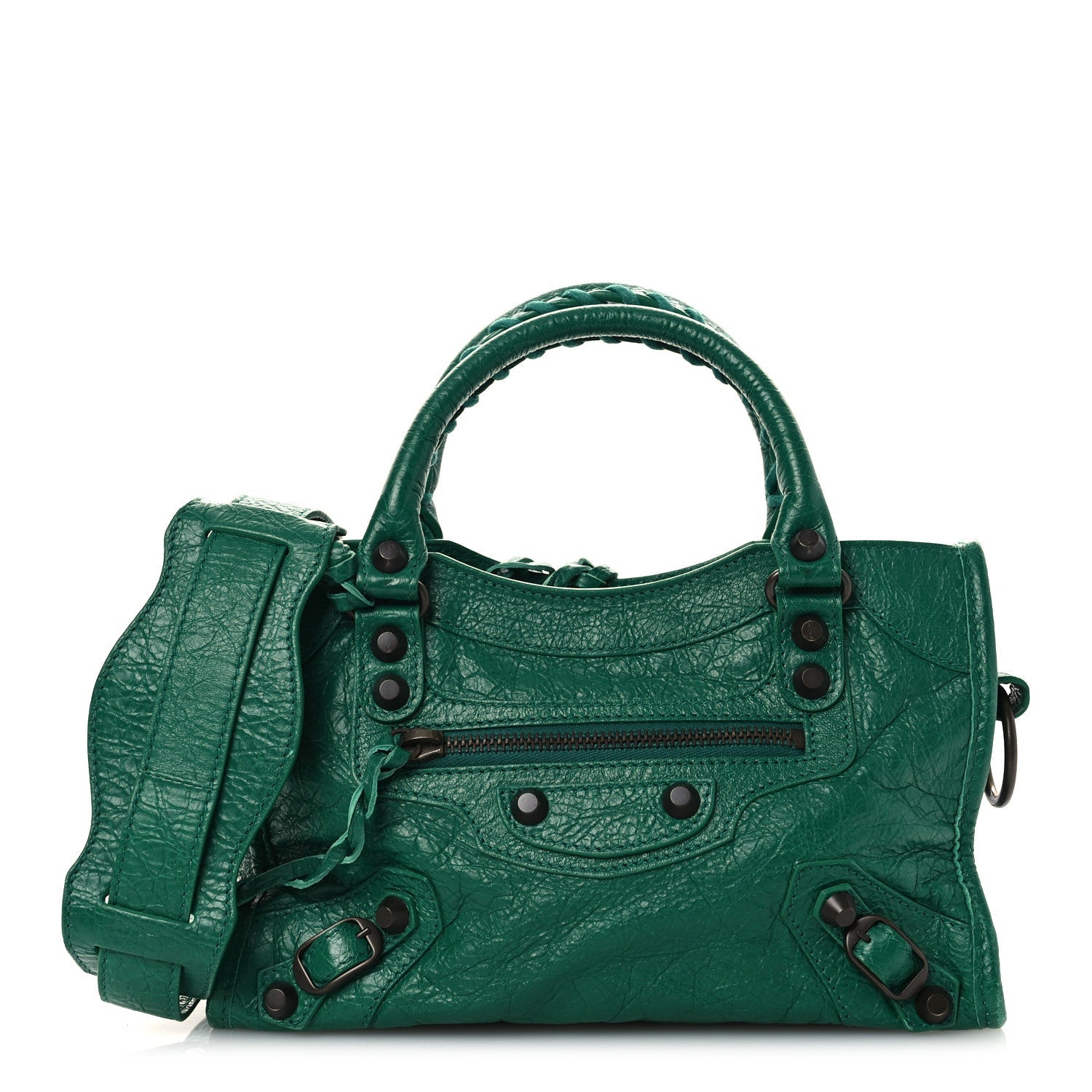 Balenciaga Agneau Classic Hardware Mini City Green