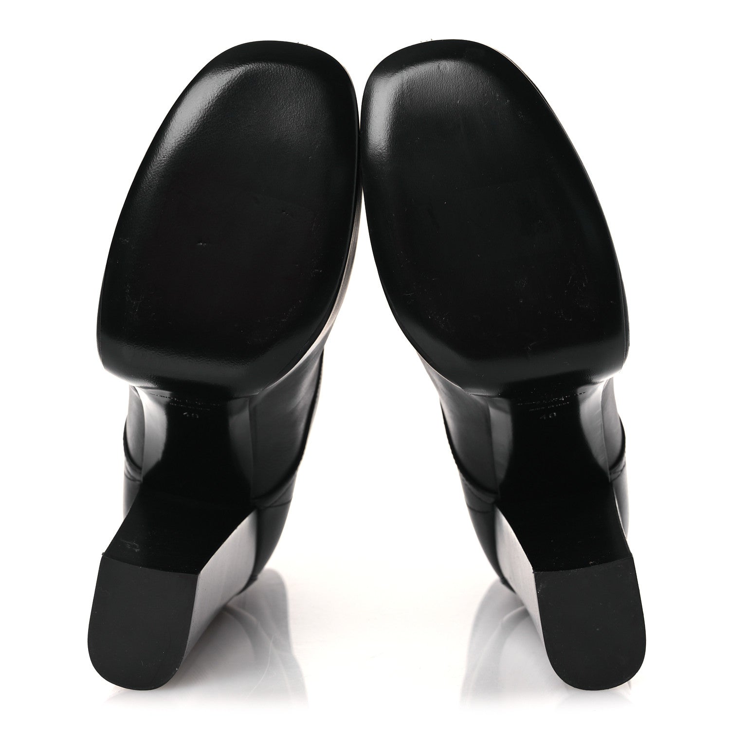Saint Laurent Calfskin Mina Lace Up Platform Boots 40 Black