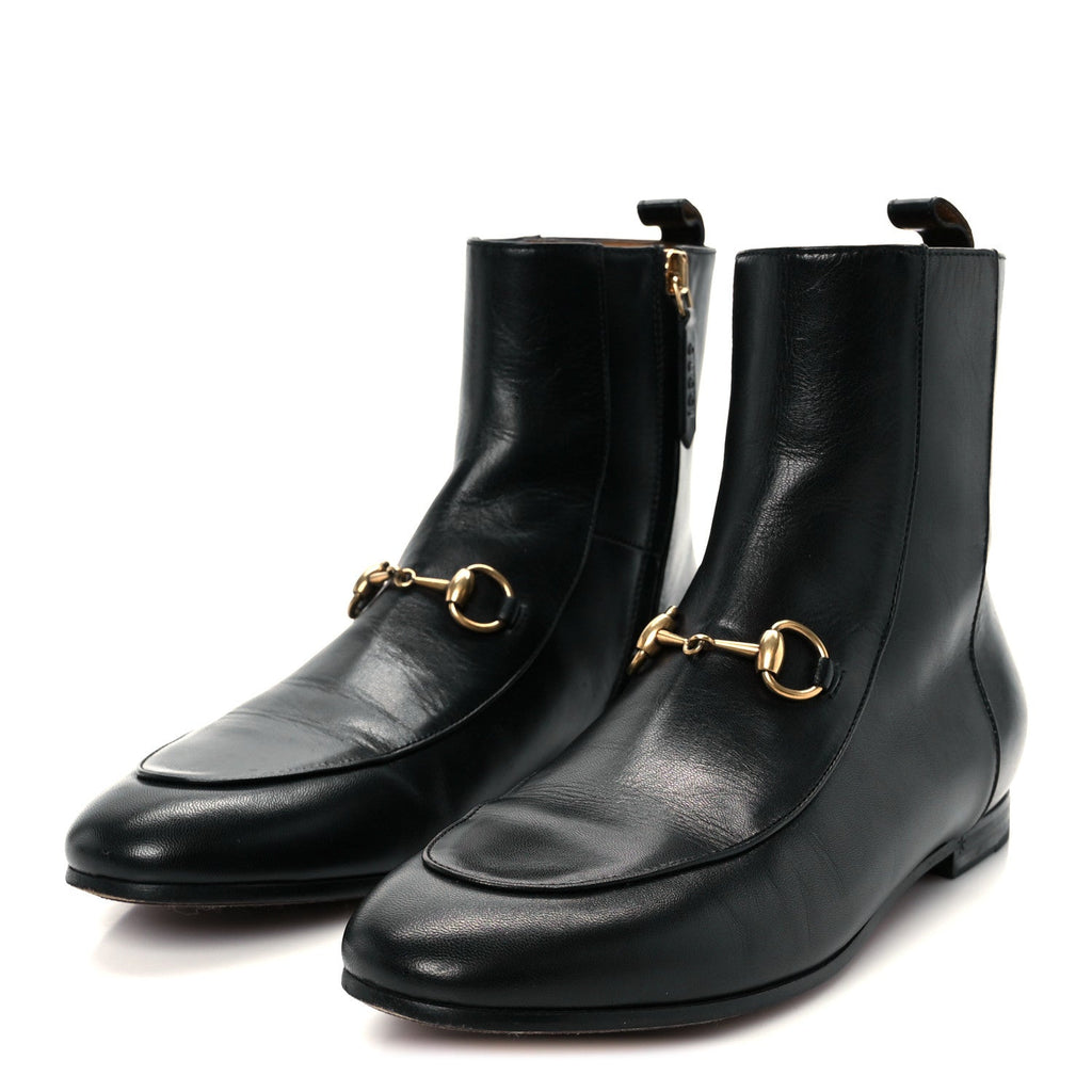 Gucci Malaga Kid Womens Jordaan Ankle Boots 36 Black