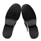 Chanel Fabric Crossgrain Cap Toe Combat Boots 38.5 Black