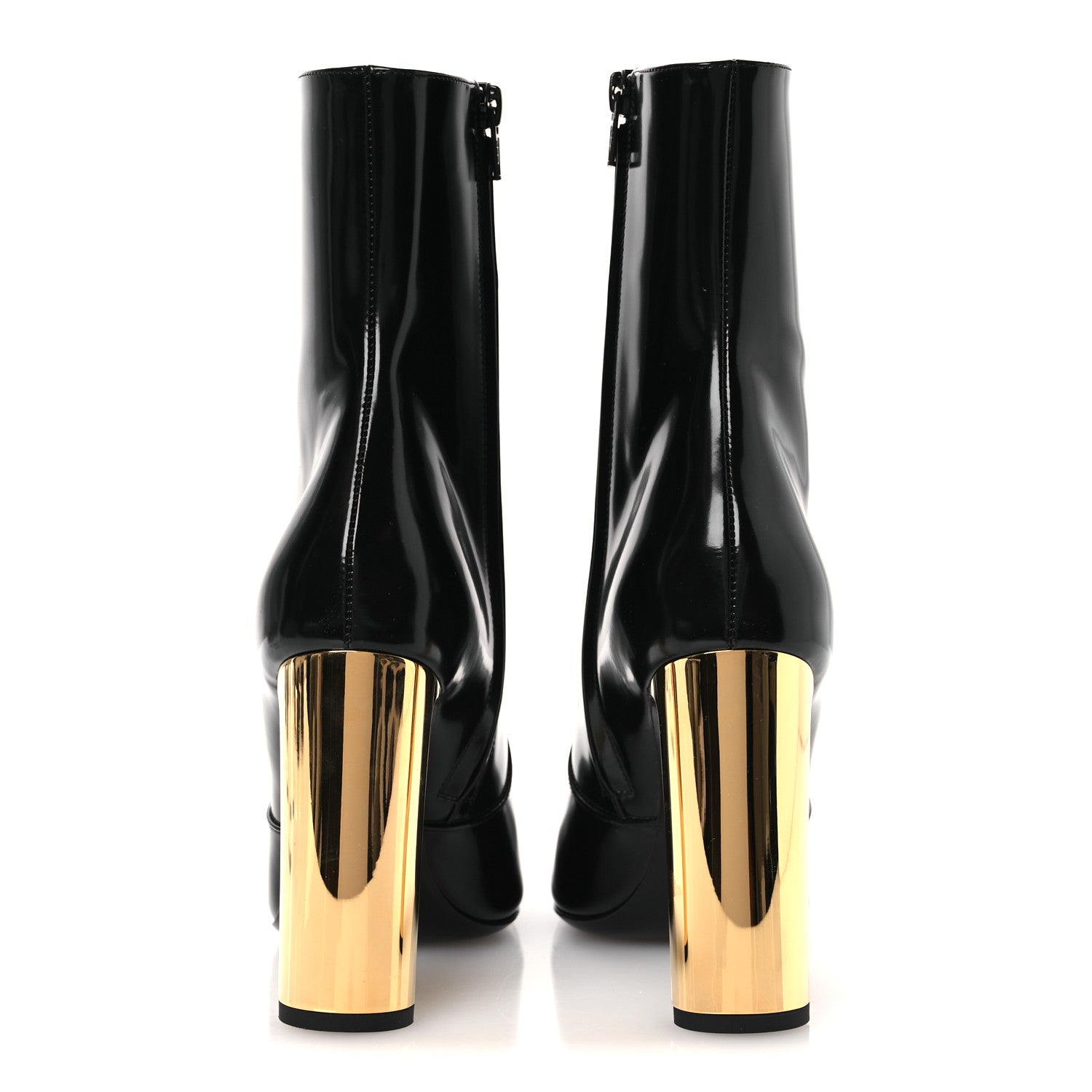 Saint Laurent Vitello Marilyn Auteuil 105 Ankle Zip Boots 37.5 Black