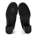 Chanel Stretch Lambskin Cap Toe CC Short Boots 35 Black